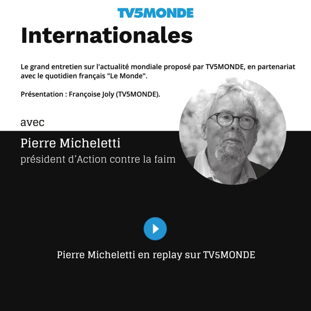 Pierre Micheletti, invité du grand entretien de l’émission Internationales sur TV5MONDE