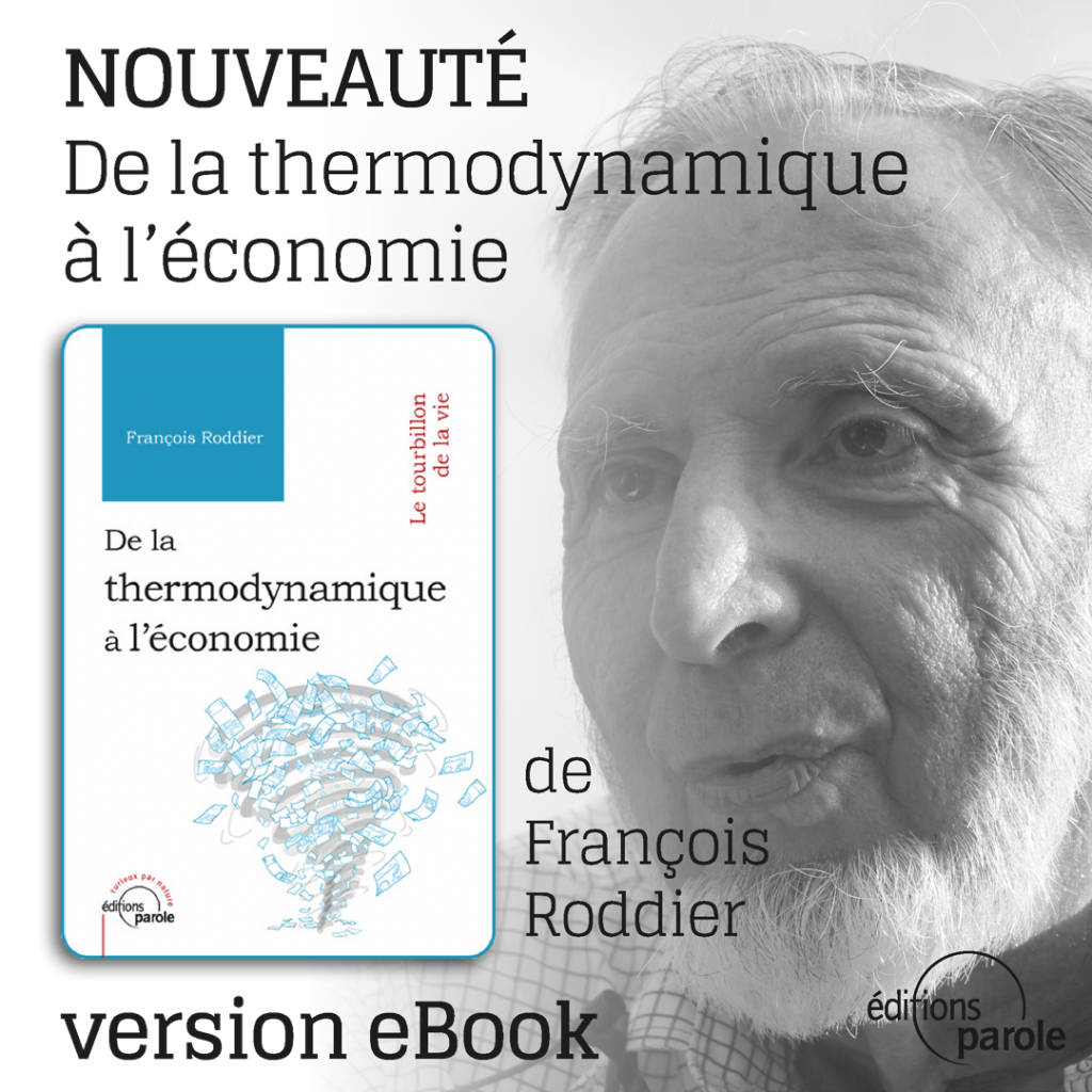 “De la thermodynamique à l’économie” de François Roddier en version eBook