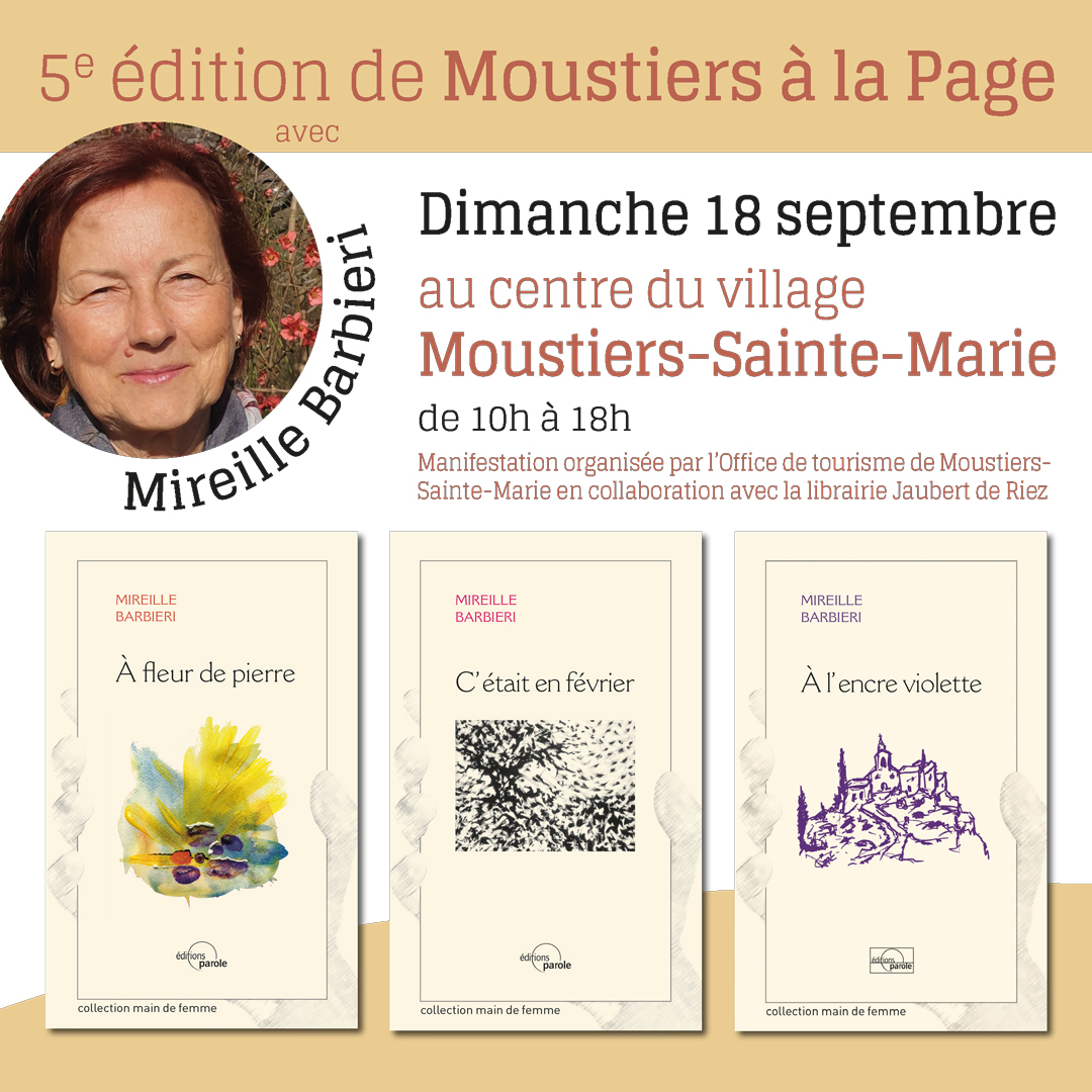 Mireille Barbieri à la 5e édition de Moustiers à la Page, le 18 septembre 2022, à Moustiers-Sainte-Marie (04)