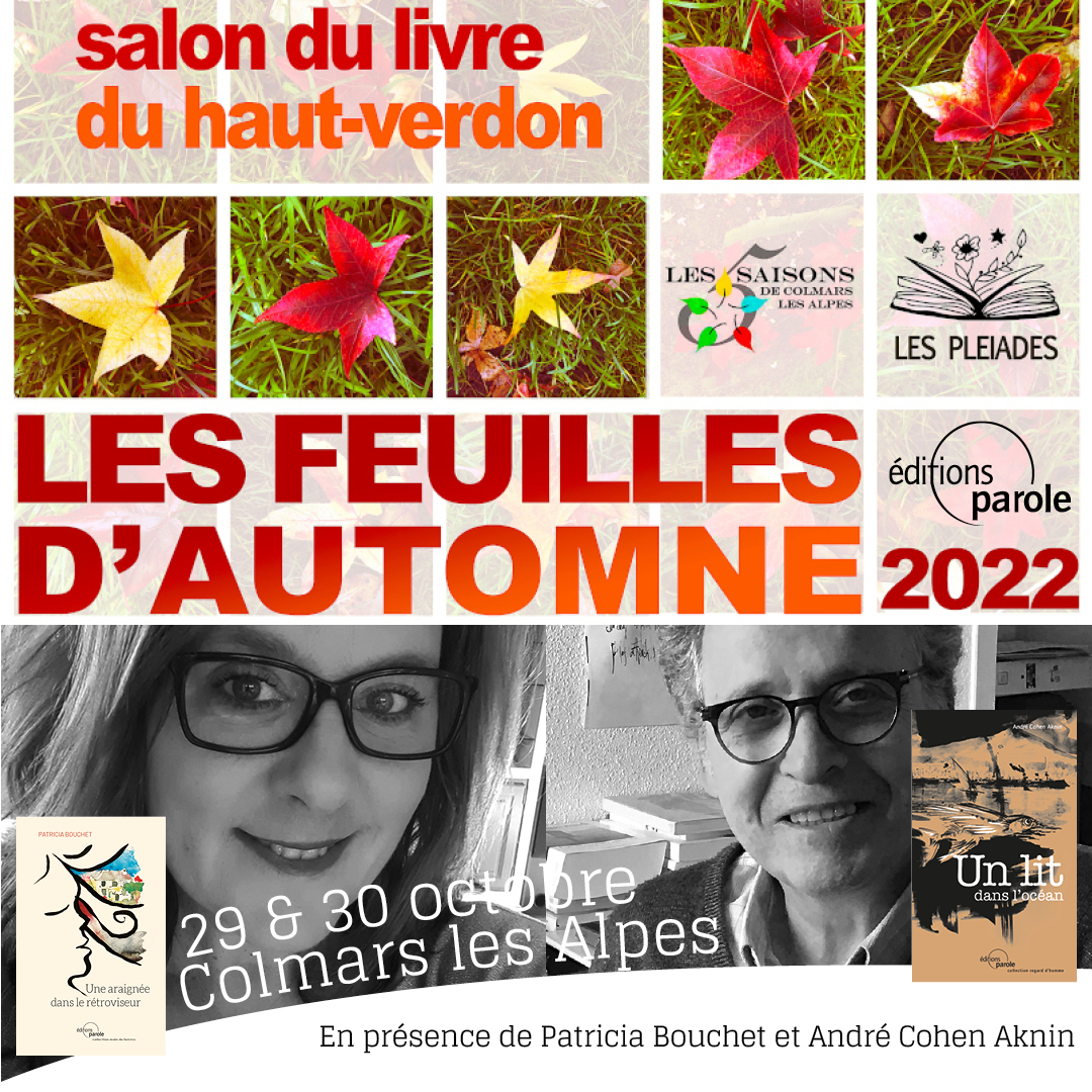 Les éditions Parole au Salon “Les feuilles d’automne”, les 29 et 30 octobre à Colmars-les-Alpes (04)