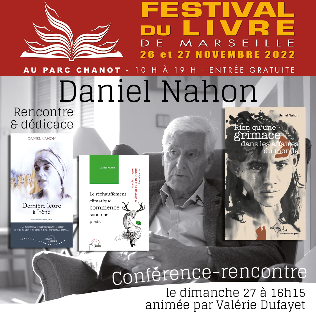Rencontre-dédicace et conférence avec Daniel Nahon au Festival du livre de Marseille, les 26 et 27 novembre 2022
