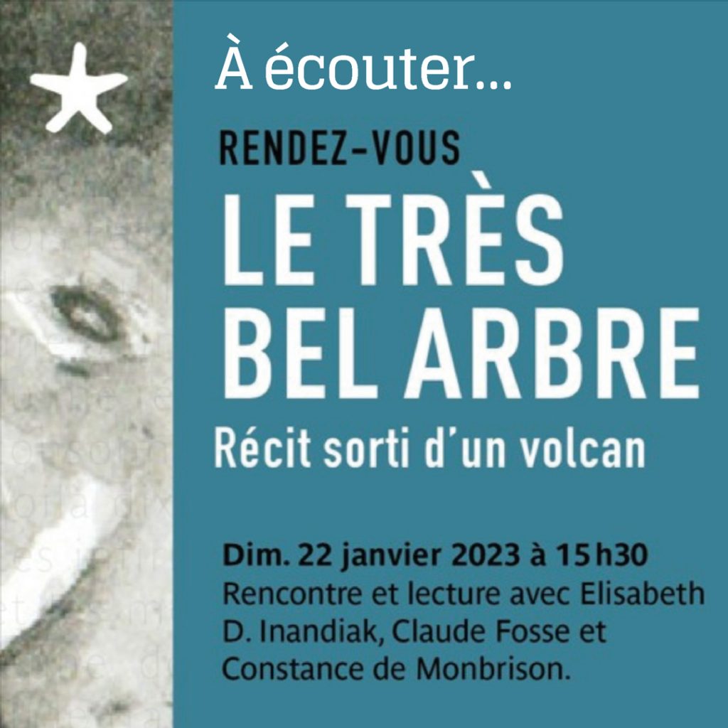 À écouter : la rencontre-lecture autour de “Le très bel arbre”, en présence de l’autrice, Elisabeth D. Inandiak, au quai Branly, Paris le 22 janvier 2023