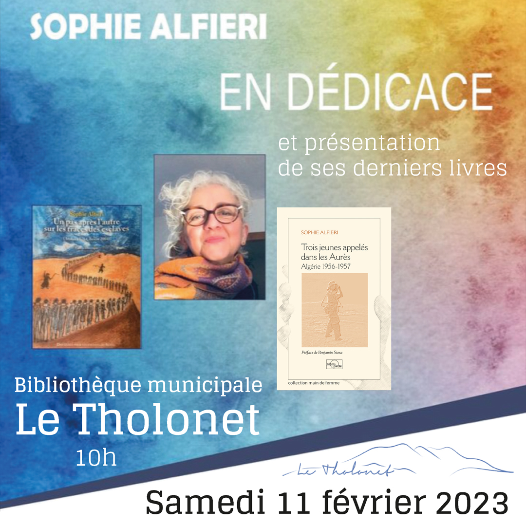 Sophie Alfieri en dédicace à la bibliothèque municipale du Tholonet (13), samedi 11 février 2023