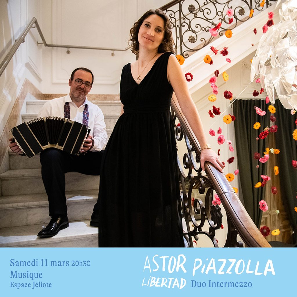 Concert : “Astor Piazzolla – Libertad” par le Duo Intermezzo, samedi 11 mars 2023, à Oloron-Sainte-Marie (64)
